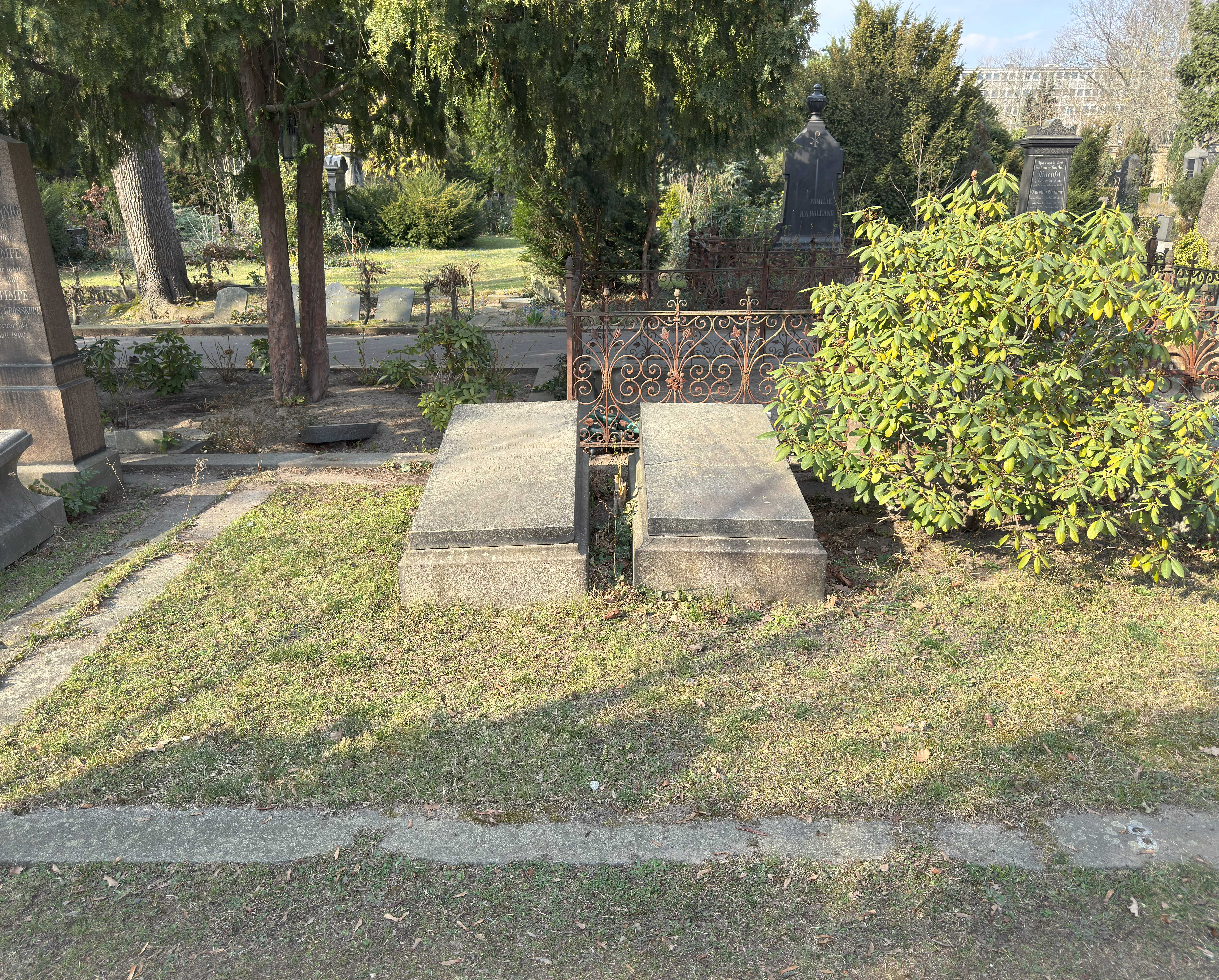 Grabstein Arthur von Kretschmann, Friedhof III der Jerusalems- und Neuen Kirchengemeinde, Berlin-Kreuzberg, Deutschland