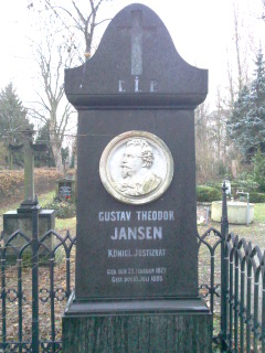 Grabstein Gustav Theodor Jansen, Alter Domfriedhof der St.-Hedwigs-Gemeinde, Berlin-Mitte
