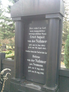 Grabstein Ernst August von der Nahmer, Dorotheenstädtischer Friedhof II, Berlin-Wedding