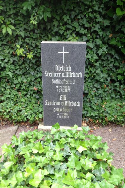 Grabstein Dietrich Freiherr von Mirbach, Friedhof Bornstedt, Brandenburg