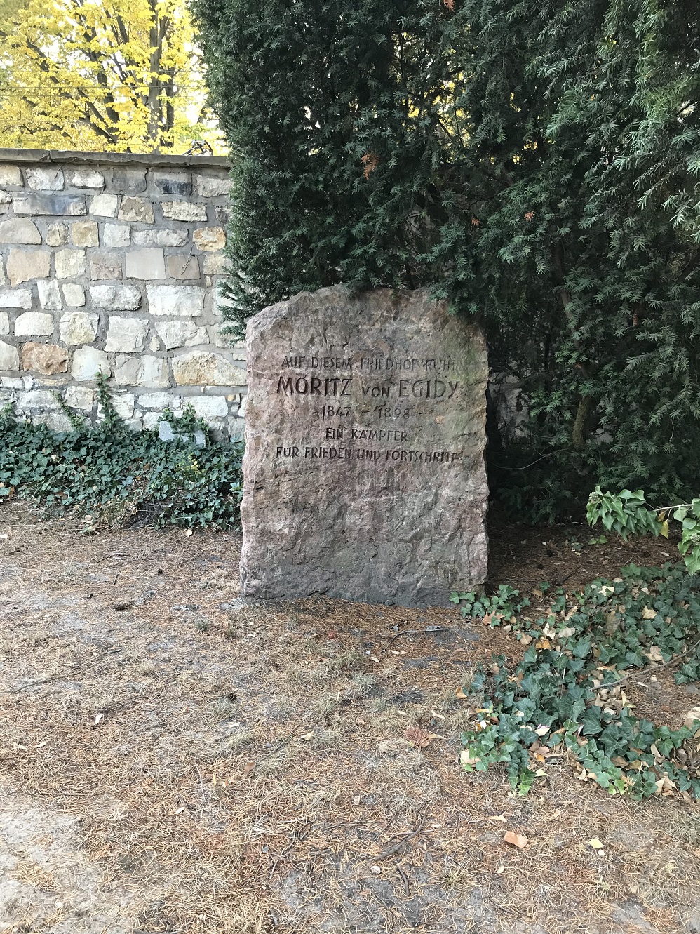 Grabstein Moritz von Egidy, Alter Friedhof Potsdam, Brandenburg