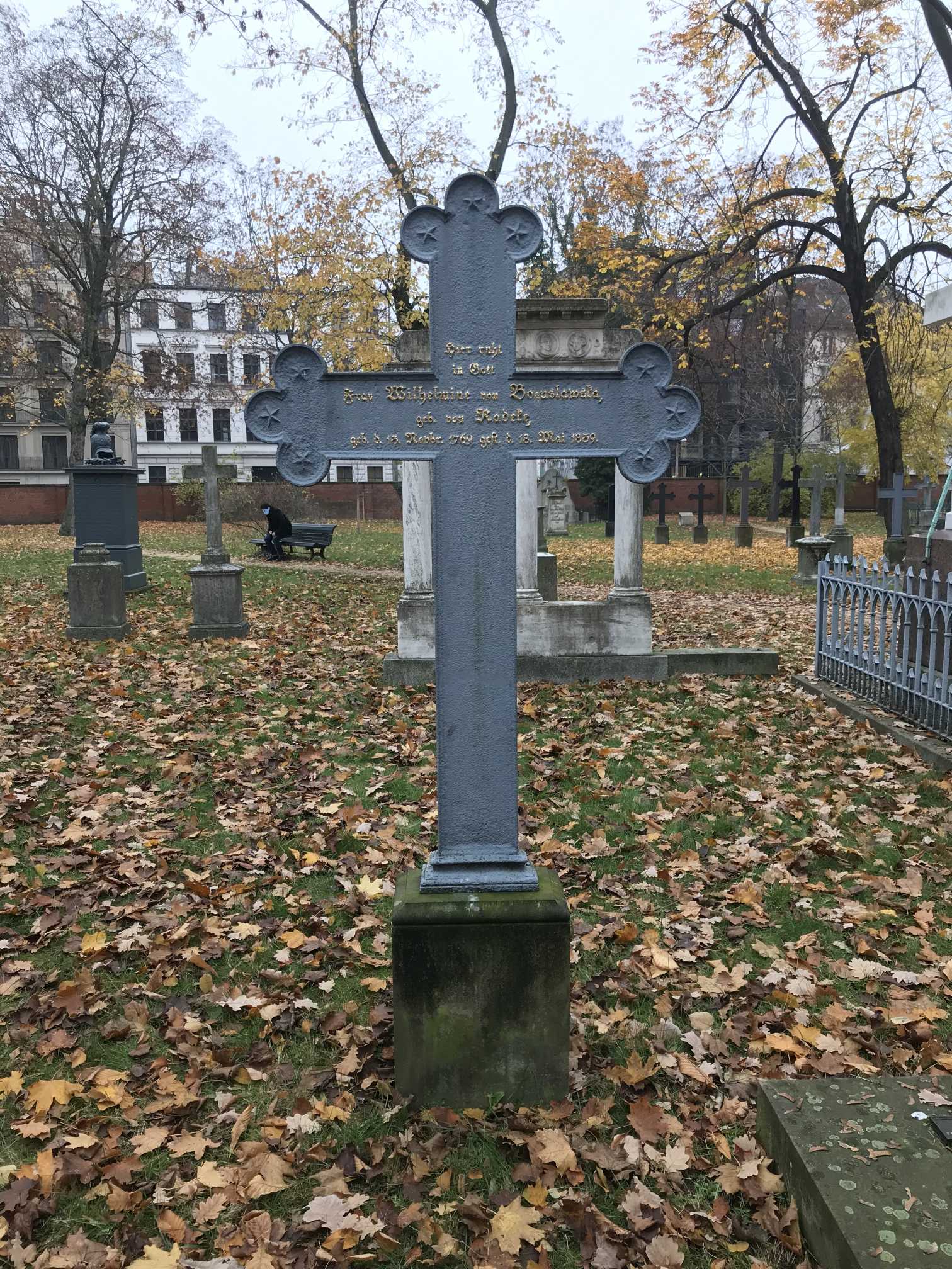 Grabstein Wilhelmine von Boguslawski, geb. von Radecke, Alter Garnisonfriedhof Berlin