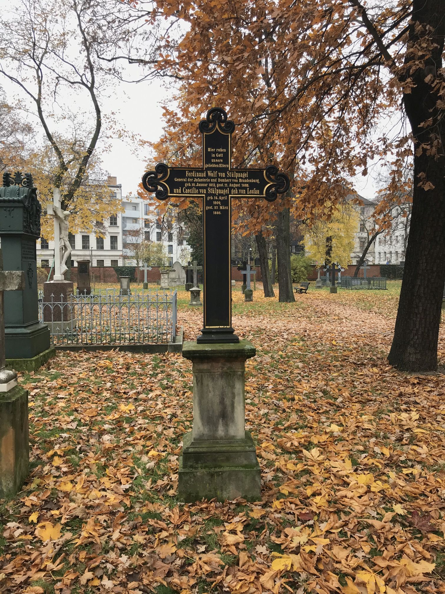 Grabstein Ferdinand Wolf von Stülpnagel, Alter Garnisonfriedhof Berlin