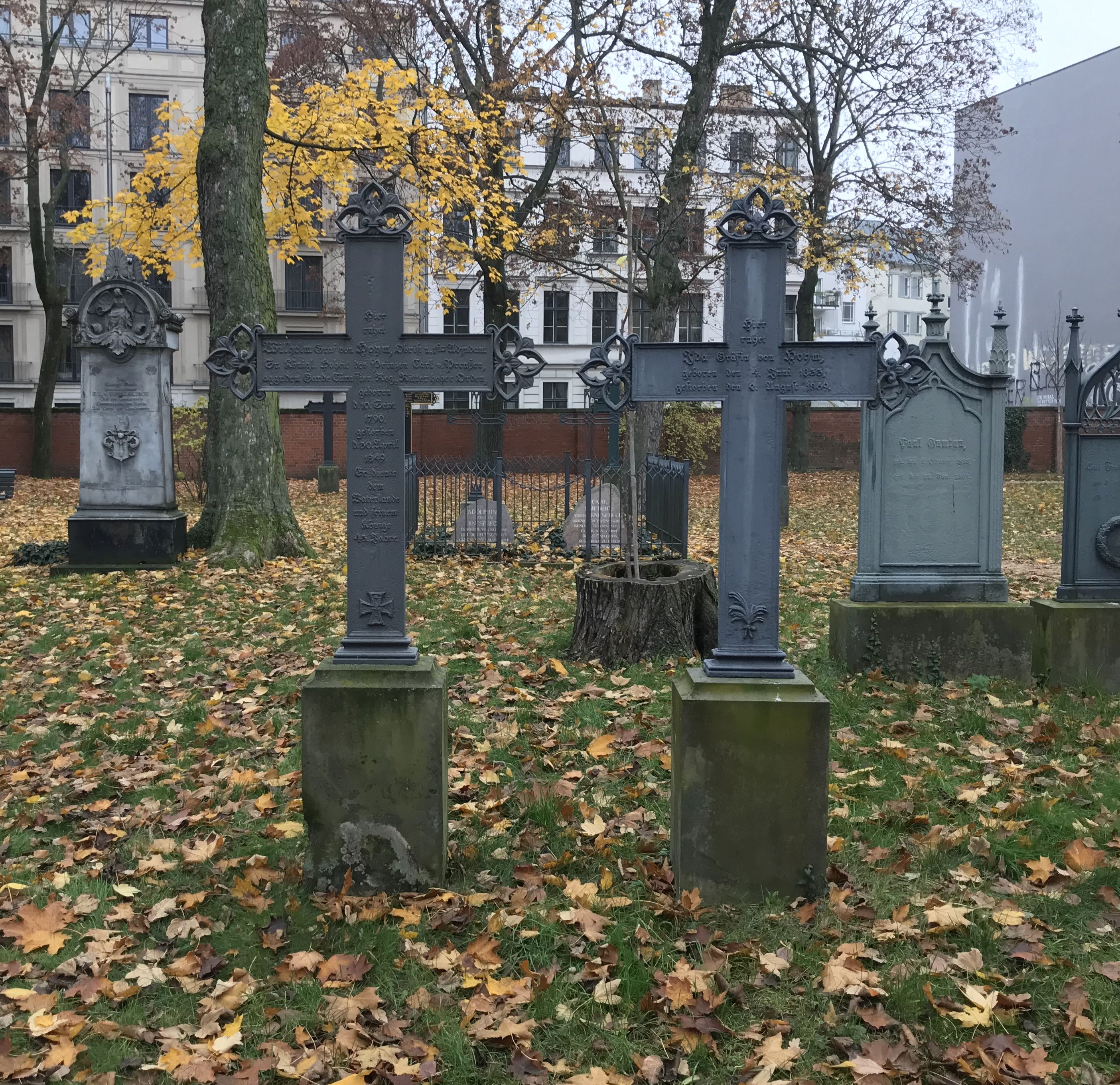Grabstein Ida Gräfin von Hoym, Alter Garnisonfriedhof Berlin