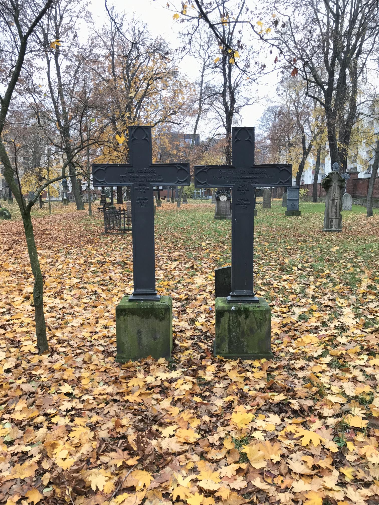Grabstein Carl Heinrich von Block, Alter Garnisonfriedhof Berlin