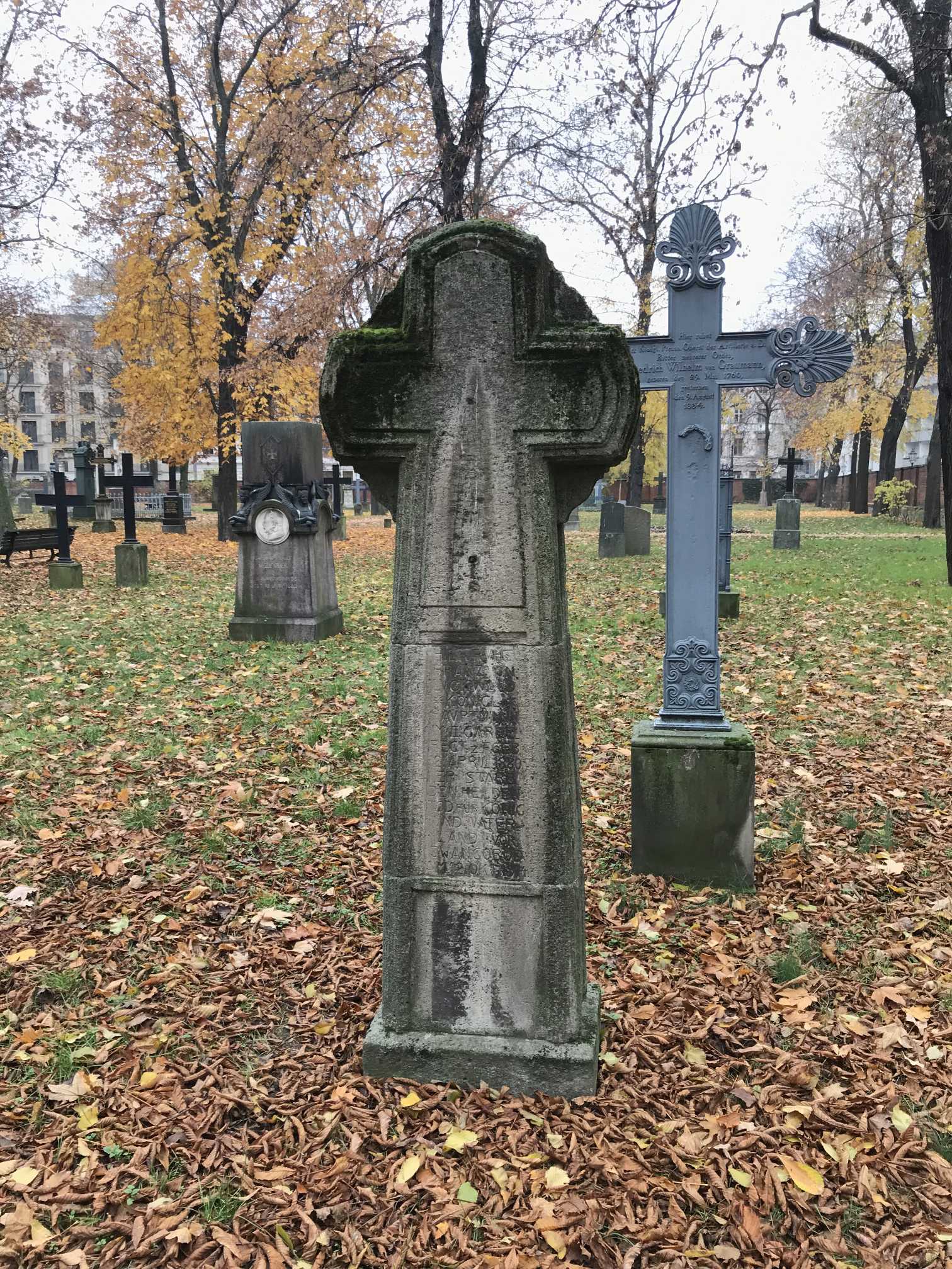 Grabstein Franz von Luckwald, Alter Garnisonfriedhof Berlin