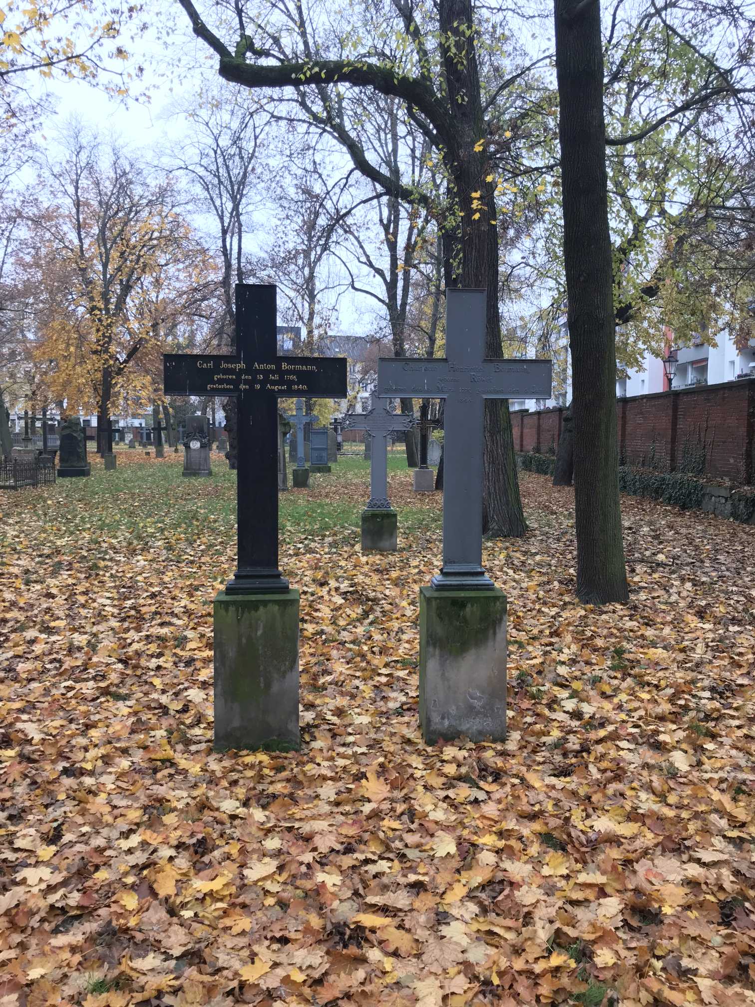 Grabstein Carl Joseph Anton Bormann, Alter Garnisonfriedhof Berlin